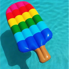 140CM Giant Rainbow Icecream Inflatable Toy Balls Pool Float with Pump Beach Party Games Water Toys Ice Lolly Floating Bed Rafts