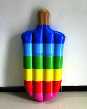 140CM Giant Rainbow Icecream Inflatable Toy Balls Pool Float with Pump Beach Party Games Water Toys Ice Lolly Floating Bed Rafts