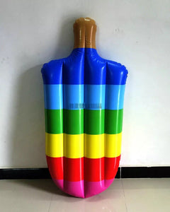 140CM Giant Rainbow Icecream Inflatable Toy Balls Pool Float with Pump Beach Party Games Water Toys Ice Lolly Floating Bed Rafts