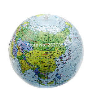 Inflate Globe Map Inflatable Earth World Teacher Beach Ball Geography Detailed Illustration Toy