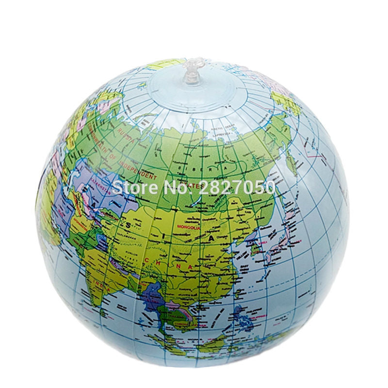 Inflate Globe Map Inflatable Earth World Teacher Beach Ball Geography Detailed Illustration Toy