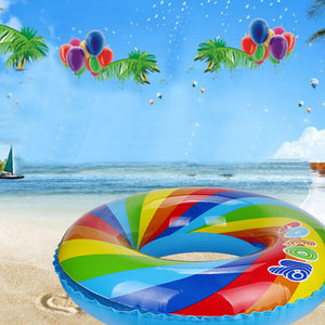 MUQGEW 2017 New Summer Swim Ring Inflatable Rainbow Pool Float Kids & Adult Water Safety Seat Boat  #ES