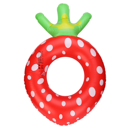 New Arrival Inflatable Summer Large Cute Strawberry Fruit Swimming Donut Pool Float ring #E0