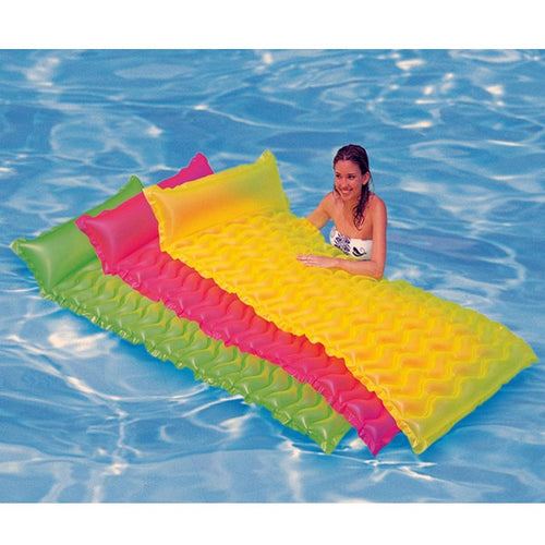 Outdoor Sport PVC 183 x 69cm Wave-like Floating Row Pool Raft Mat Air Mattresses Inflatable Water Swimming Bed Summer Toys