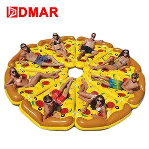 DMAR Inflatable Pizza Giant Pool Float Mattress 180CM 5.9' Swimming Ring Circle Beach Bed Sunbathe Mat Water Party Toys