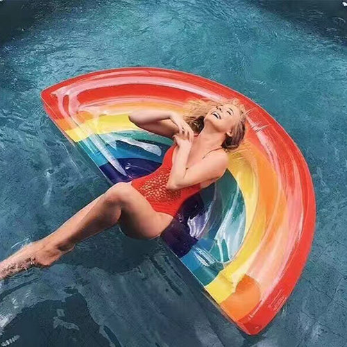 New arrival Drop shipping  Inflatable Rianbow shape   Floating Row Pool Inflatable Toys Adult Lie-On Wholesale