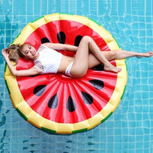 Giant Watermelon Inflatable Mattress Pool Float Toy Sunbathe Beach Mat Air Pad Buoy Swimming Ring Circle Party Toys