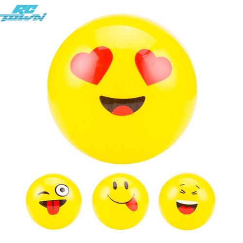 RCtown Emoji Balloons Smiley Beach Ball 1Pcs Face Expression Toy Yellow Latex Balloons Cartoon Inflatable Balls zk25